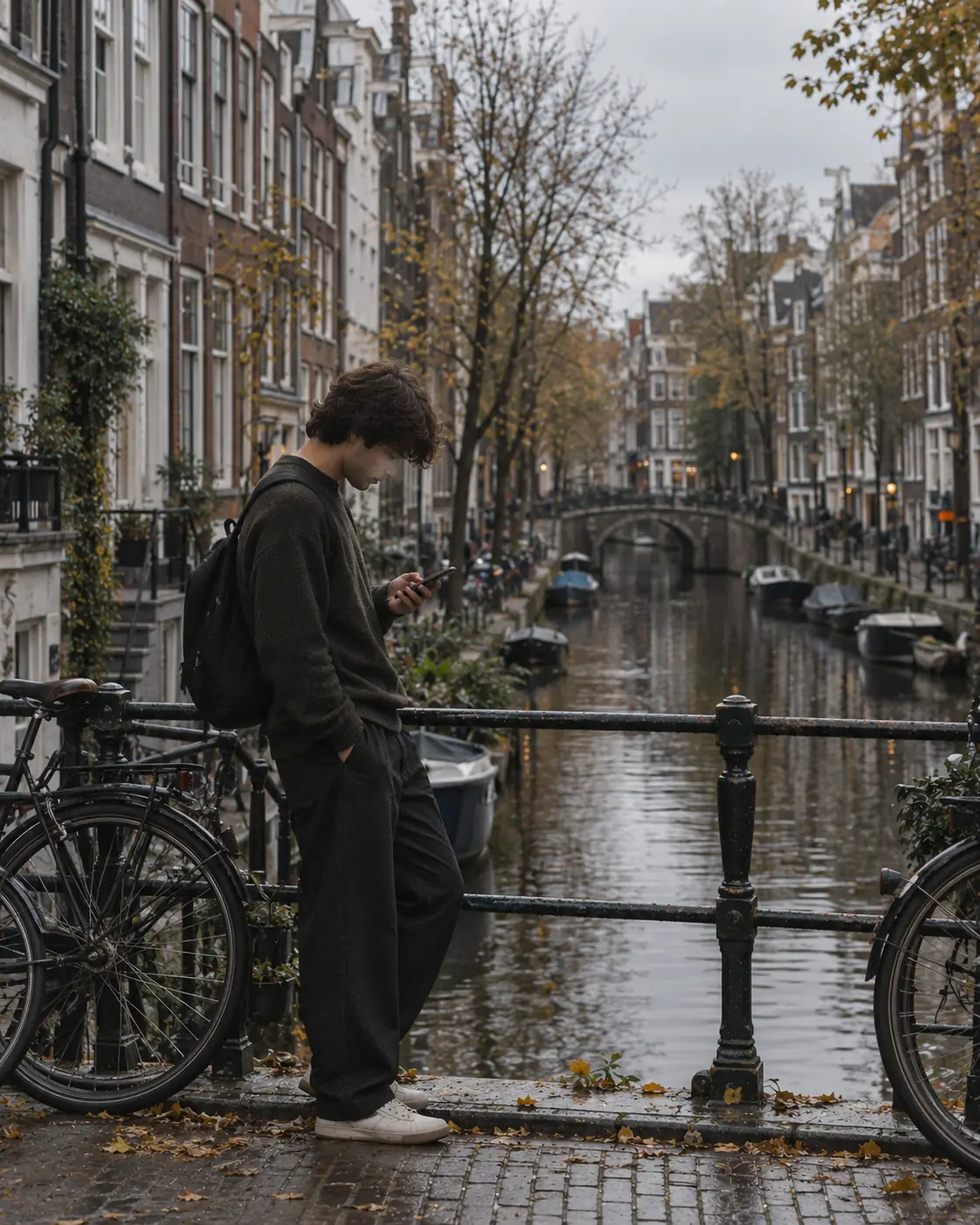 Traveller using mobile data in Netherlands with a Snoozim eSIM